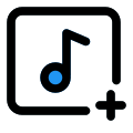 Add a song to the playlist app icon