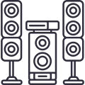 Home theater speaker icon