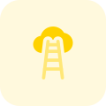 Stairs to reach sky concept of success icon