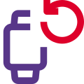 Refresh smartwatch apps with loop circular arrow logotype icon