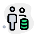 Database of multiple employees for data analysis icon