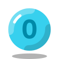 Circled 0 icon