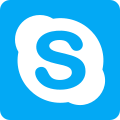 Skype instant messaging services. Users may transmit text, video, audio and images. icon