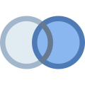 Mengendiagramm Schnittmenge & Differenzmenge rechts icon