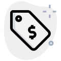 Dollar money label for shopping mall price tag icon