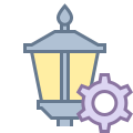 configurações de poste de luz icon