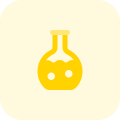 Lab equipment with concentrated acid isolated on a white background icon