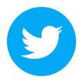 Twitter dentro de um círculo icon