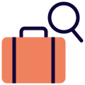 Searching of a bag by airport authority icon