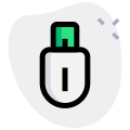 chiavetta-usb-esterna-di-sicurezza-isolata-su-fondo-bianco-verde-sicurezza-tal-revivo icon