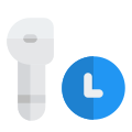 Battery left indicator of the earbuds isolated on a white background icon