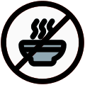 No additional food to be eaten inside a laundry room premises icon