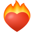 смайлик с горящим сердцем icon