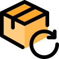 Re-attempt delivery of parcel item from logistic website portal icon