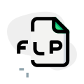 Flp file extension is categorized as audio files, data files and disk image files. icon