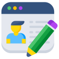 Online Profile Writing icon