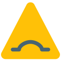 Triangular shape signboard with an alertness displayed icon