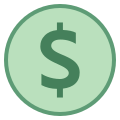 Dólar americano circulado icon