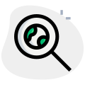 Default browser search engine with a magnifying and Earth logotype icon