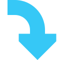 Curved Arrow Downward icon