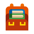 Books inside a Bag icon