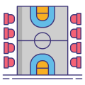 Terrain de basket icon