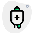 Bag of blood transfusion isolated on program icon