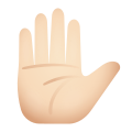Поднятая рука-светлый тон кожи icon
