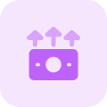 Money growth with multiple arrows in upward direction icon