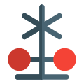 Rail road sign with light signaling operation icon