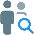 Search a particular user from the family group magnifying glass icon