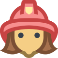 Bombero de sexo femenino icon