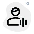 Audio shared by single user for the work purpose icon