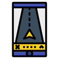 外部 GPS-安全驾驶-填充轮廓-chattapat- icon