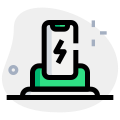 Smartphone rest power charging station dock layout icon