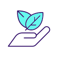 Hand With Leaves icon