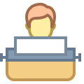 User Typing Using Typewriter icon