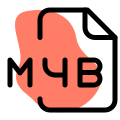 M4B files contain audio books and the file format supports chapters and bookmarking icon