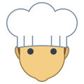 Cocinero de sexo masculino icon