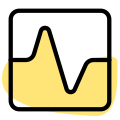 Transverse wave graph uncertainty performance statistics report icon