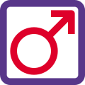 Male Patient sign isolated on a white background icon