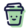 Café kawaii icon