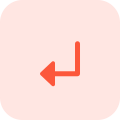 Enter button with arrow indication key layout icon