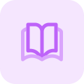 Open syllabus book for professional studies layout icon