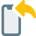 Reply on smartphone instant messenger arrow layout icon