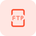 FTP file transfer isolated on a white background icon