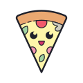 Pizza kawaii icon