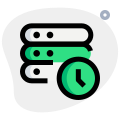 Self shutdown timer on a server computer icon