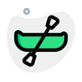 Kayak water sports for the racing competition indoor games icon