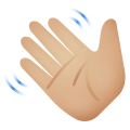 машет рукой-средний-светлый тон кожи icon